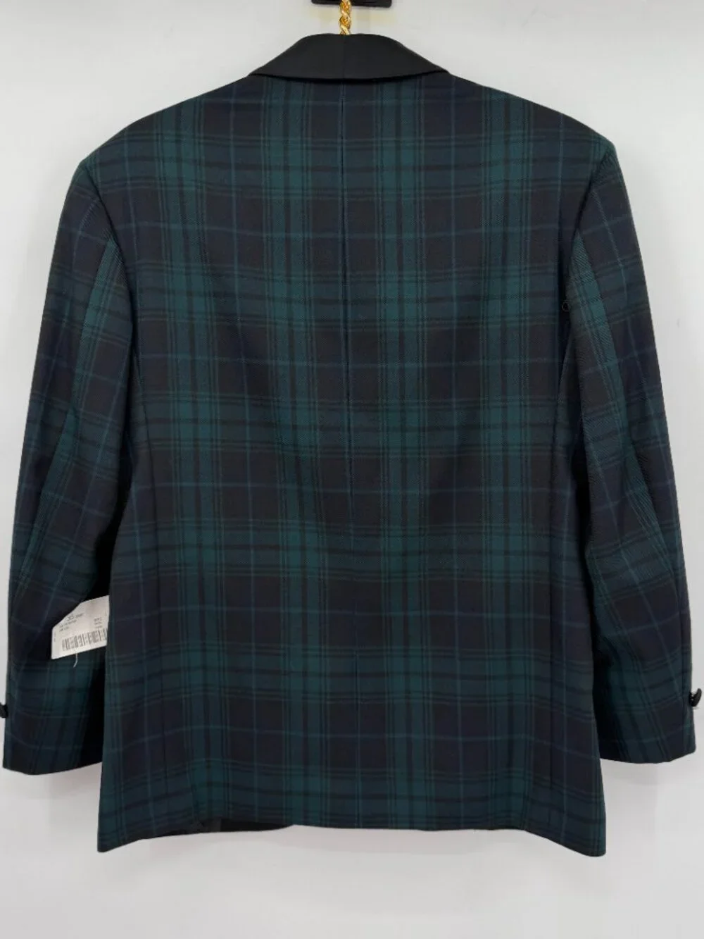 Formal Specialists Ltd Vge Black Watch Tartan Wool Blend Tuxedo Jacket 38S NWOT